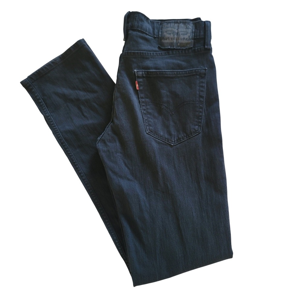 Levi's 511 Slim Fit Jeans Mens 32x34 Dark Gray Charcoal Stretch Denim